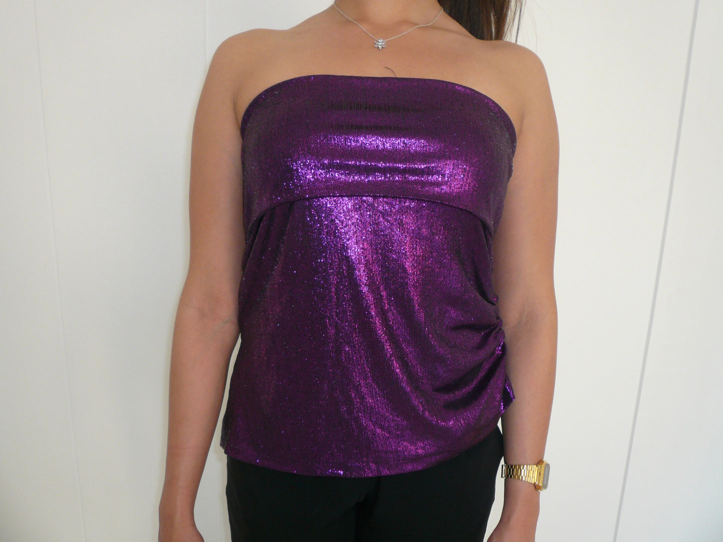 Orchid Shimmer Tube Top