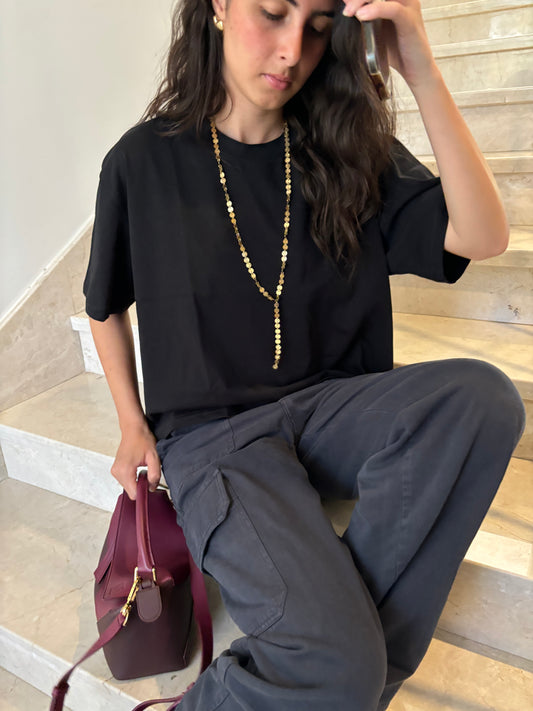 Black Basic B Tee